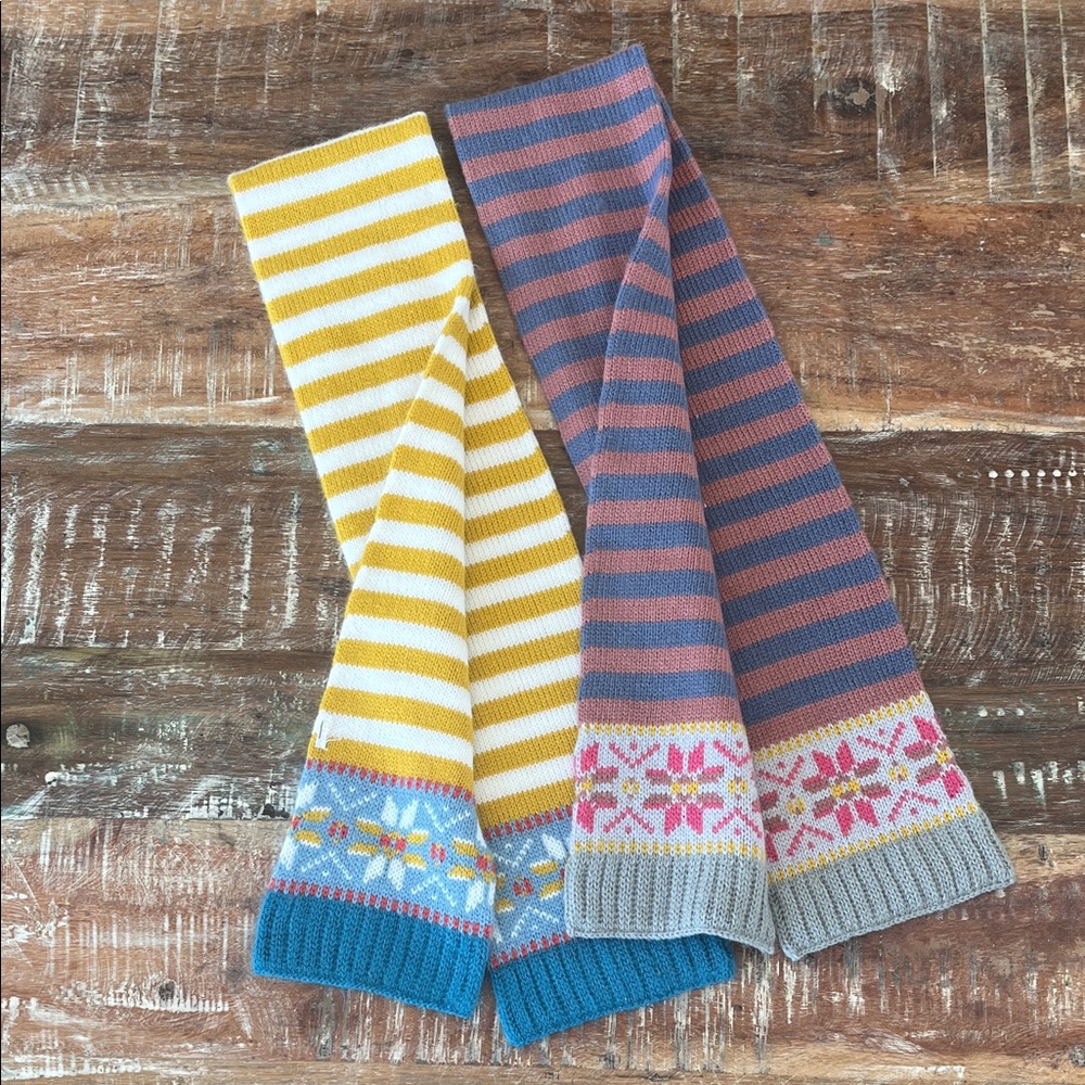 Striped Mini Boden Knit Scarf Set for Kids